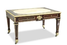 AN ORMOLU-MOUNTED CUT-BRASS INLAID "BOULLE" CENTRE TABLE
