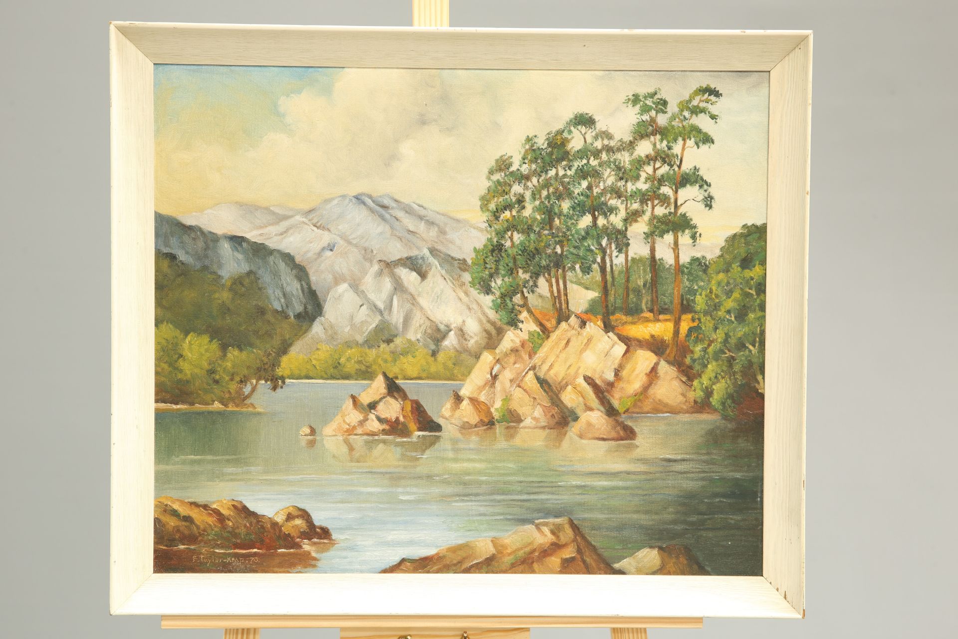 FREDERICK TAYLOR-HEAP (1893-1970), FRIARS CRAG, DERWENTWATER, signed and dated '70 lower left, oil