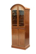 A GEORGIAN STYLE MAHOGANY AND SATINWOOD CABINET, BY E & S GOTT