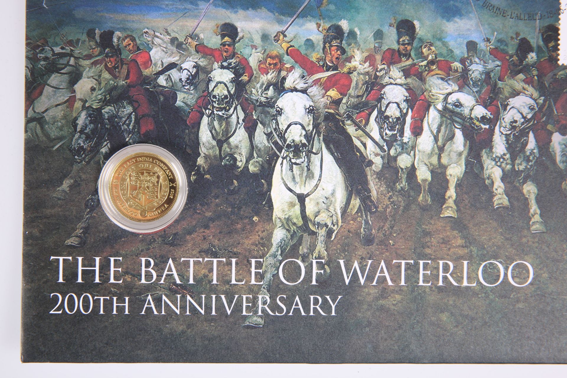 A LONDON MINT GOLD PROOF COIN, "THE 2015 EAST INDIA COMPANY WATERLOO GUINEA", 1.05 denomination, - Bild 2 aus 3