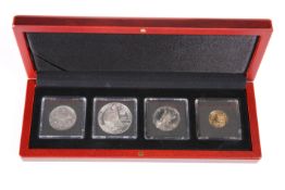 A CHRISTOPHER COLUMBUS FOUR COIN SET, comprising 1892-3 silver Columbian Exposition half dollar,