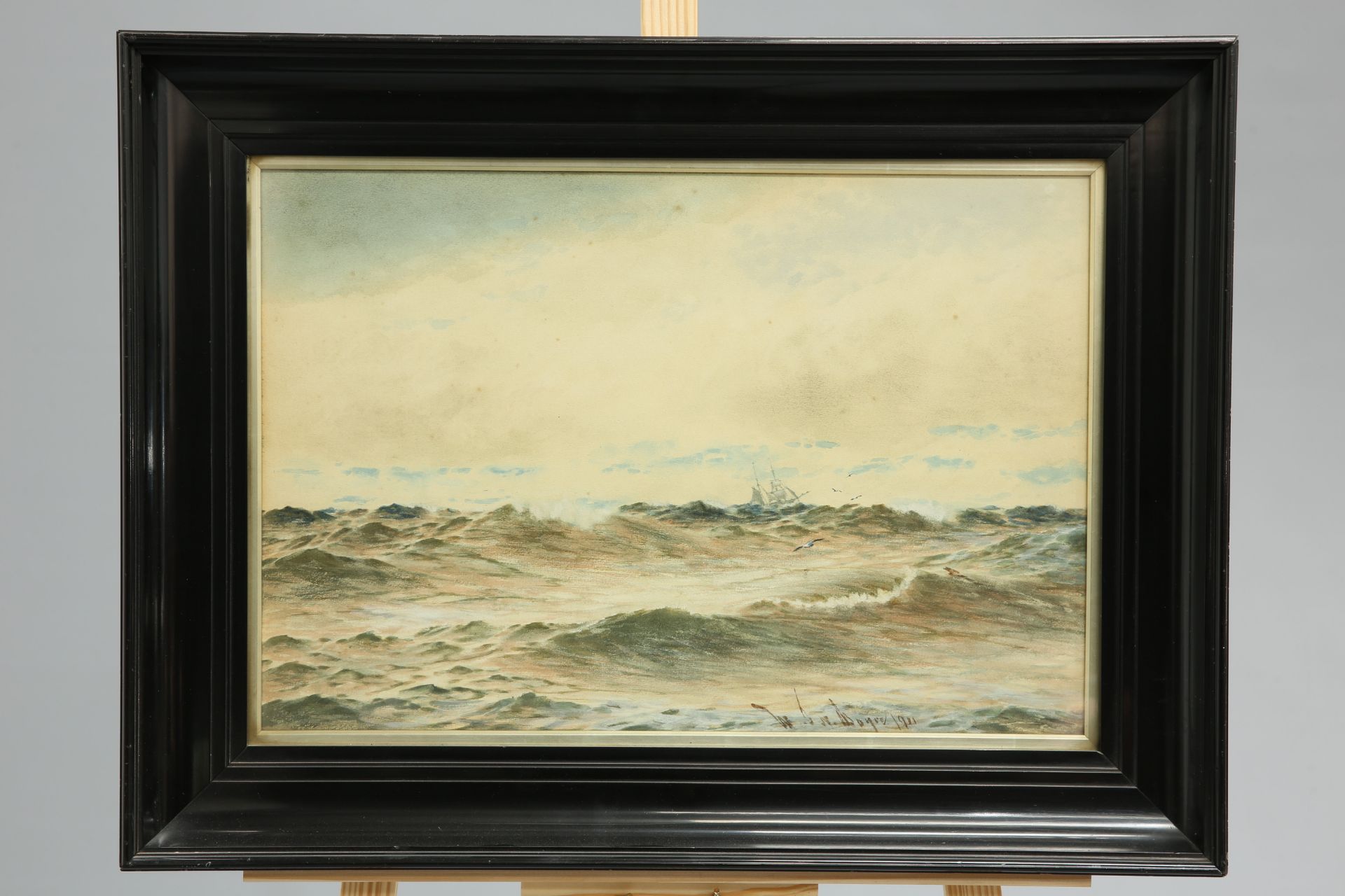 WILLIAM THOMAS NICHOLS-BOYCE (1857-1911), SEASCAPE, signed and dated 1911 lower right,