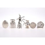 A SMALL GROUP OF SILVER, including Berthold Muller silver miniature wager cup, Berthold Muller small