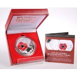 A 2018 SILVER TWO DOLLAR POPPY COIN, "THE FLANDERS REMEMBRANCE POPPY", no. 137/499, boxed with