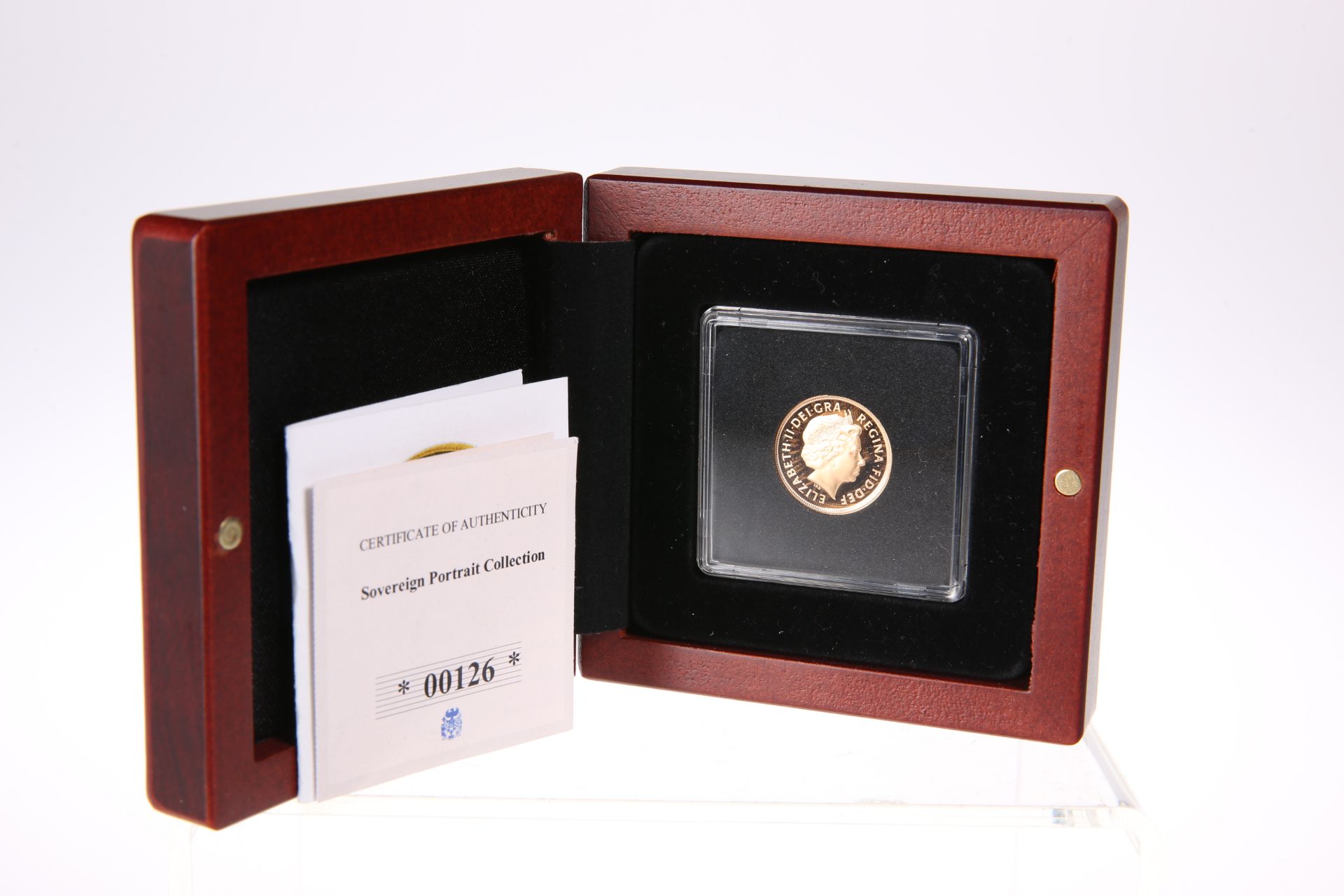 A 2008 FULL PROOF SOVEREIGN, "SOVEREIGN PORTRAIT COLLECTION", no. 00126, boxed with certificate.