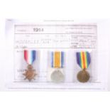 A WWI MEDAL TRIO, 43022 Walter Dunkley R.F.A., sold with a copy of documents.