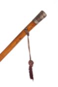A MALACCA CANE WITH PINCHBECK TOP, LATE 19TH CENTURY