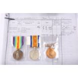 A WWI SPECIAL CONSTABULARLY MEDAL TRIO, 2nd Lt. F.W. Holmes, sold with a copy of documents.