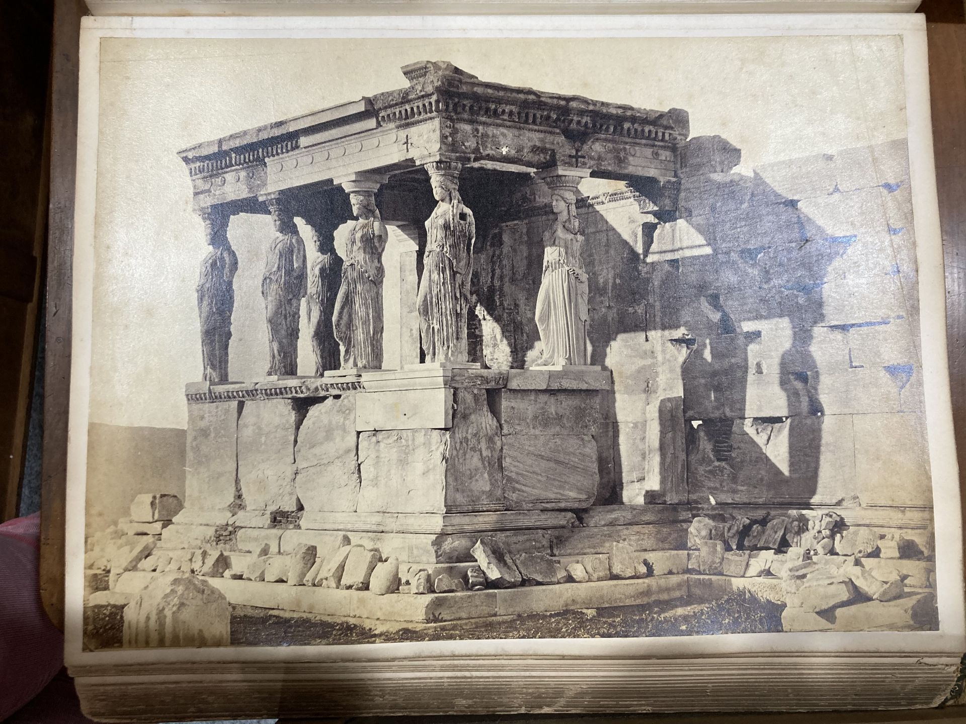 A 19TH CENTURY PHOTOGRAPH ALBUM, containing black and white photographs of antiquities, stamped to - Bild 4 aus 10