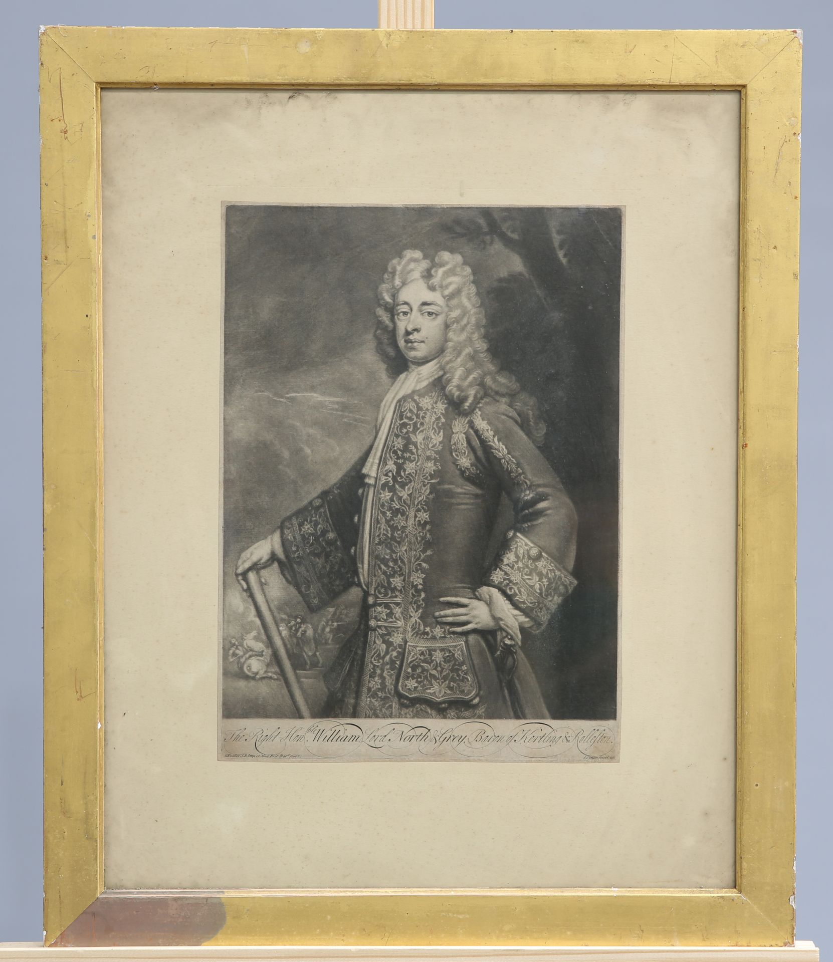 ~ A GROUP OF SEVEN 18TH CENTURY AND LATER PORTRAIT ENGRAVINGS, including after Kneller, Lawrence, - Bild 4 aus 7