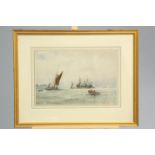 GEORGE STANFIELD WALTERS (1838-1924), ON THE MEDWAY, signed lower left, watercolour, framed. 32.
