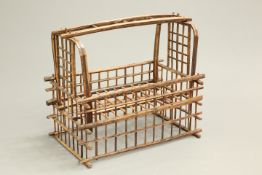 AN ORIENTAL BAMBOO COT, of openwork design, probably early 20th century. 86.5cm long