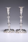 A PAIR OF EARLY GEORGE III SILVER CANDLESTICKS, by Elizabeth Cooke, London 1764, each with