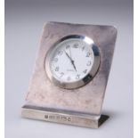 A SILVER TRAVEL CLOCK, by Barker Ellis Silver Co, Birmingham, 2002 Jubilee Mark, the frame of simple