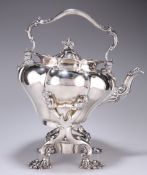 AN IMPRESSIVE WILLIAM IV SILVER HOT WATER KETTLE ON STAND, by Paul Storr for Storr & Mortimer,