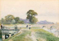 MAX LUDBY (1858-1943), CHERTSEY LOCK,