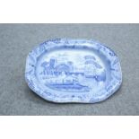 A CLEWS STONE CHINA WELL AND TREE PLATTER, CIRCA 1820'S