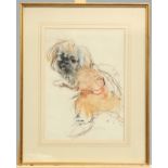 NEIL FORSTER (BORN 1940), STUDY OF A PEKINESE, signed in pencil, watercolour, framed. 34.5cm by