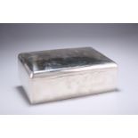 A VICTORIAN SILVER CIGAR BOX, by Francis Higgins II, London 1897, rectangular form with hinged