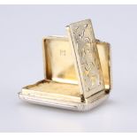 A VICTORIAN SILVER VINAIGRETTE, by William Wright & Frederick Davies, London 1867, of rectangular