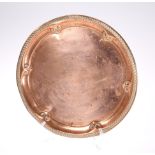 A COPPER TRAY MADE FROM THE COPPER TAKEN FROM HMS FOUDROYANT,