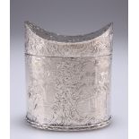 A LATE 19TH CENTURY CONTINENTAL SILVER TEA CADDY, import marks for John George Smith, London 1889,