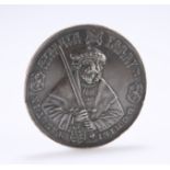 A SAXONY JOHN GEORGE BROAD SILVER 1 1/2 SHOW THALER MEDAL, CIRCA 1630, of circular form, obverse