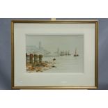 TERENCE MCARDLE (1940), NORTH-EAST COAST, A PAIR, each signed, watercolours, framed. (2) 30cm by