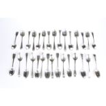 A COLLECTION OF GEORGIAN AND LATER SILVER TEASPOONS, comprising a set of six silver teaspoons by