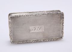 A WILLIAM IV SILVER SNUFF BOX, by William Pugh, Birmingham 1836, with all-over engine turned