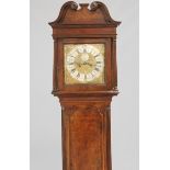 A GEORGE III POLLARD OAK THIRTY-HOUR LONGCASE CLOCK