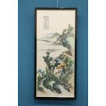 A PAIR OF CHINESE PAINTED SILK PICTURES