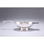 CHRISTIAN FJERDINGSTAD (1891-1968) FOR CHRISTOFLE ART DECO ELECTROPLATED GALLIA 'SWAN' SAUCE DISH