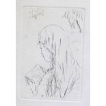 PIERRE BONNARD (FRENCH, 1867-1947), GIRL READING, etching, monogrammed in plate, posthumous ed.