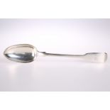 A VICTORIAN SILVER FIDDLE PATTERN BASTING SPOON, by George William Adams, London 1858, handle