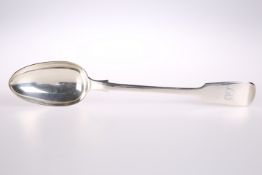 A VICTORIAN SILVER FIDDLE PATTERN BASTING SPOON, by George William Adams, London 1858, handle