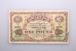 A VERY RARE ISLE OF MAN BANK NOTE, Barclays Bank Limited, 9 May 1953, no. 33883 (QUARMBY 388; PICK