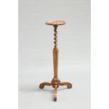 A DUTCH WALNUT CANDLESTAND