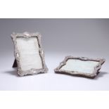 A PAIR OF EDWARDIAN SILVER-FRONTED PHOTO FRAMES, maker probably Joseph Gloster, Birmingham 1900,
