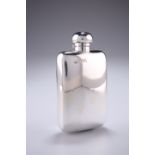 A GEORGE V SILVER HIP FLASK, by Mappin & Webb Ltd, London 1916, with twist domed cap and rounded