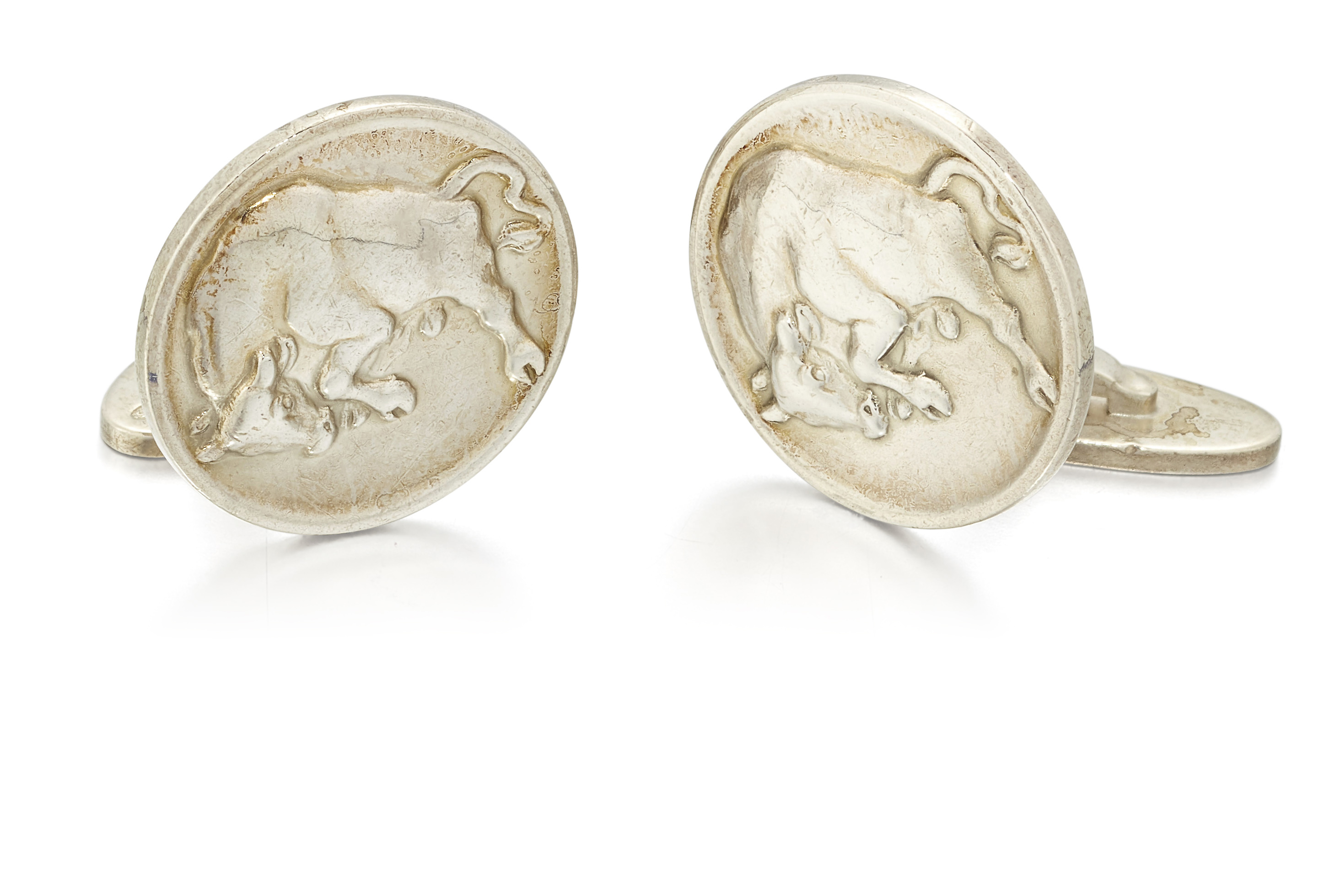 A PAIR OF GEORG JENSEN CUFFLINKS, NO. 70,