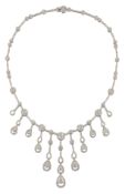 A DIAMOND-SET FRINGE NECKLACE