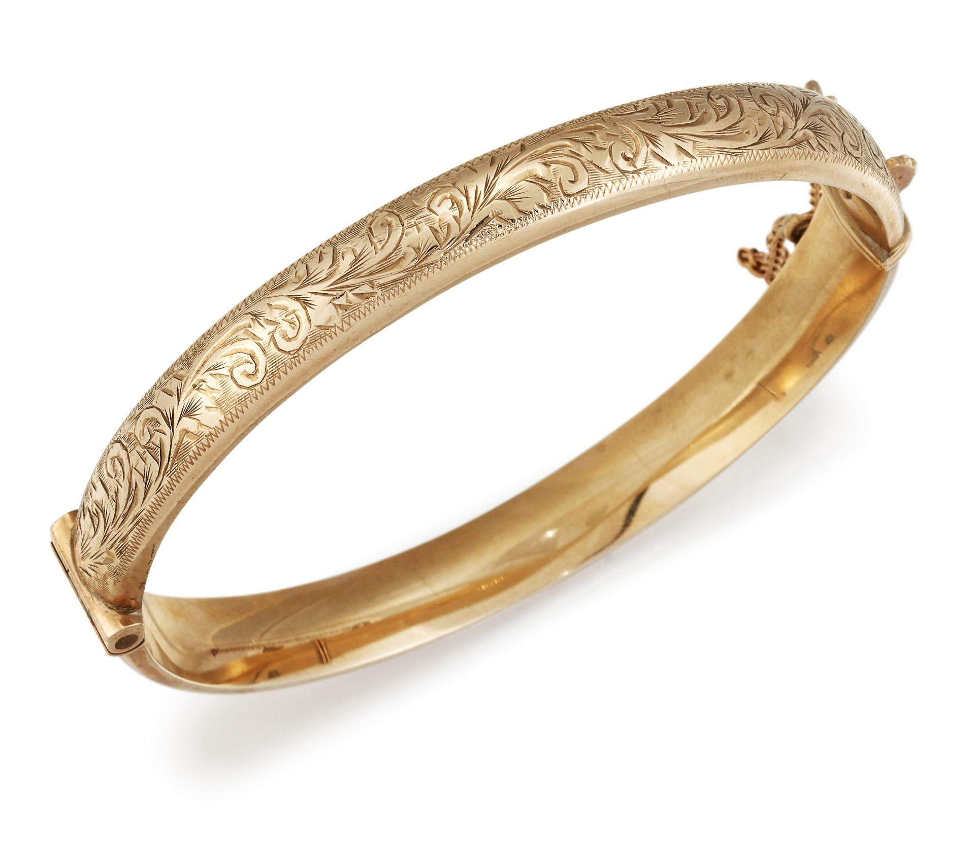 A 9CT GOLD BANGLE,