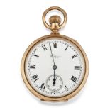 A GOLD PLATED WALTHAM POCKET WATCH