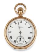 A GOLD PLATED WALTHAM POCKET WATCH