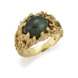 AN 18CT GREEN TOURMALINE RING BY H.STERN,