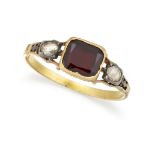 A LATE 18TH/EARLY NINETEENTH CENTURY GARNET AND RUBY RING,