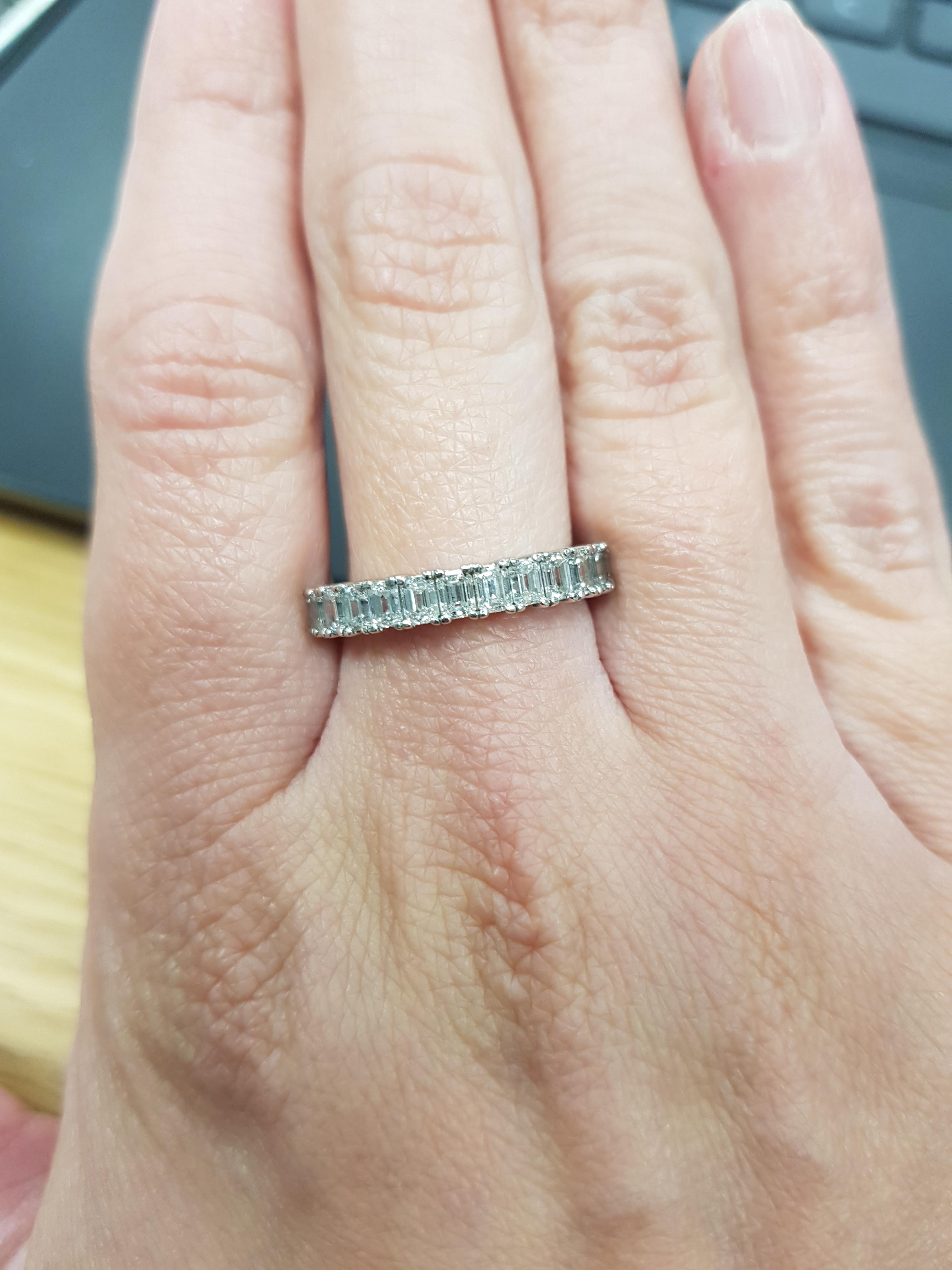 A HALF HOOP ETERNITY RING, - Image 2 of 2