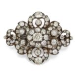 A LATE 19TH/EARLY 20TH CENTURY DIAMOND BROOCH,
