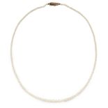 A CERTIFIED NATURAL SALTWATER PEARL NECKLACE,